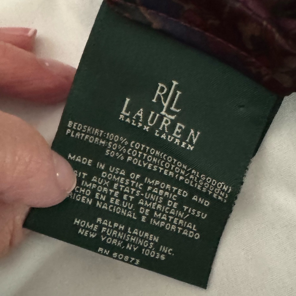 RALPH LAUREN SOCIALITE JEWEL TONES PAISLEY QUEEN SZ BED SKIRT - Picture 4 of 4